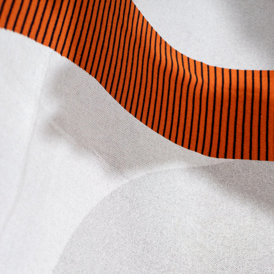 Coperta / Plaid - Lavorato a Maglia Astratto a Blocchi Arancione 04