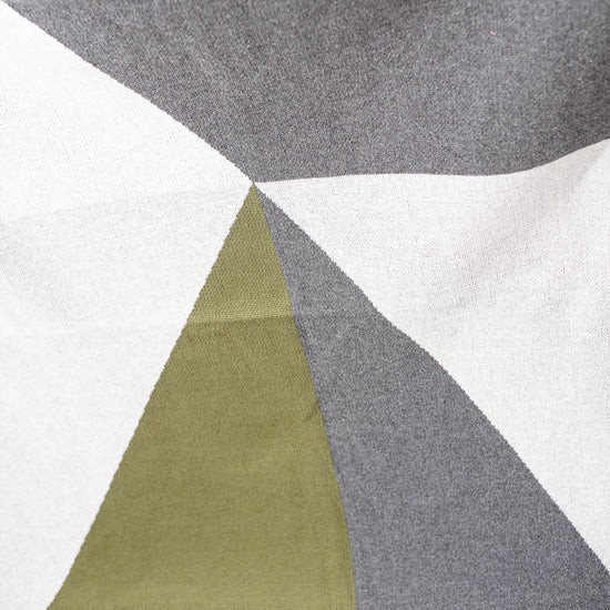 Coperta / Plaid - Lavorato a Maglia Astratto a Blocchi Grigio 02