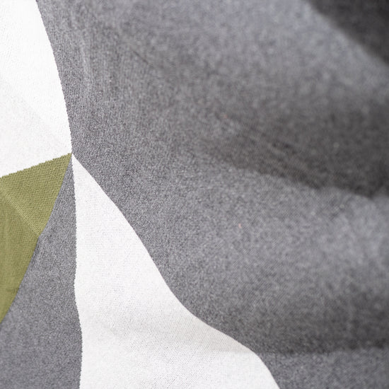 Coperta / Plaid - Lavorato a Maglia Astratto a Blocchi Grigio 04