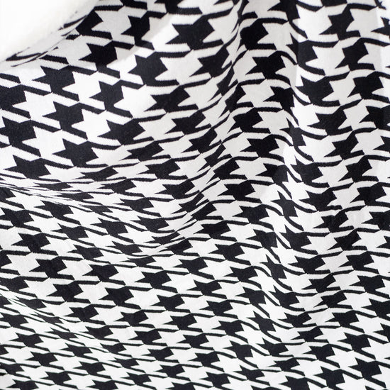 Coperta / Plaid - Lavorato a Maglia Pied-de-poule Nero 02