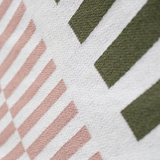 Coperta / Plaid - Lavorato a Maglia Striscia Verde 04