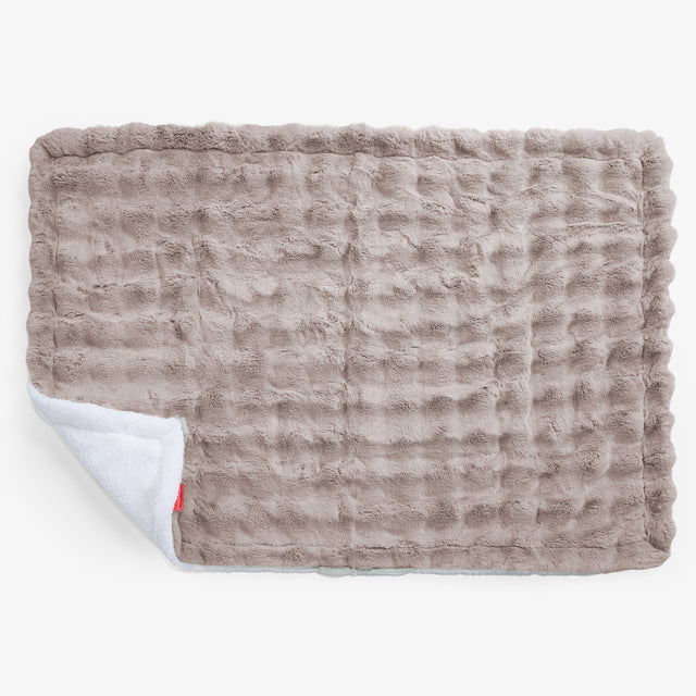 Plaid / Coperta Sherpa - Pelliccia Sintetica a Bolle Visone