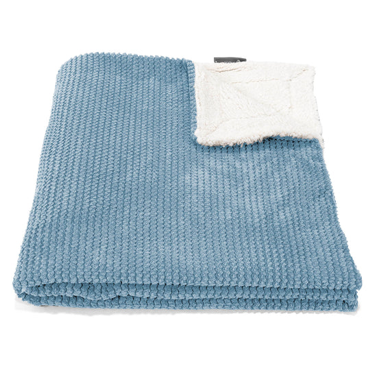 Plaid / Coperta Sherpa - Pompon Cielo 02