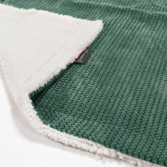 Plaid / Coperta Sherpa - Pompon Verde Muschio 01