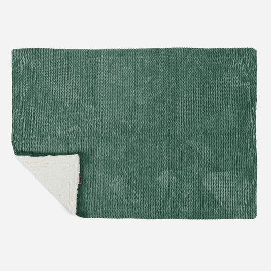 Plaid / Coperta Sherpa - Pompon Verde Muschio 03