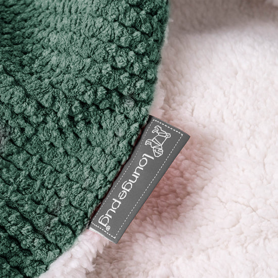 Plaid / Coperta Sherpa - Pompon Verde Muschio 04