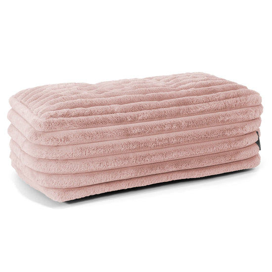 Poggiapiedi Grande - Velluto Felpato Ultra Morbido Rosa Antico1
