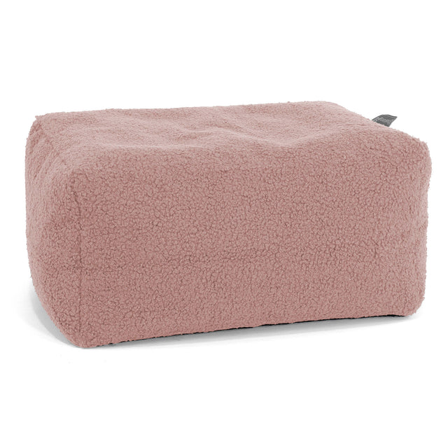Poggiapiedi Piccolo - Bouclé Rosa1