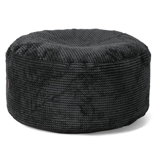 Poggiapiedi Rotondo Grande - Pompon Nero 01