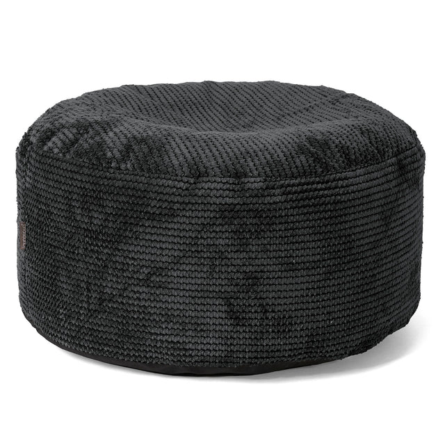 Poggiapiedi Rotondo Grande - Pompon Nero 01