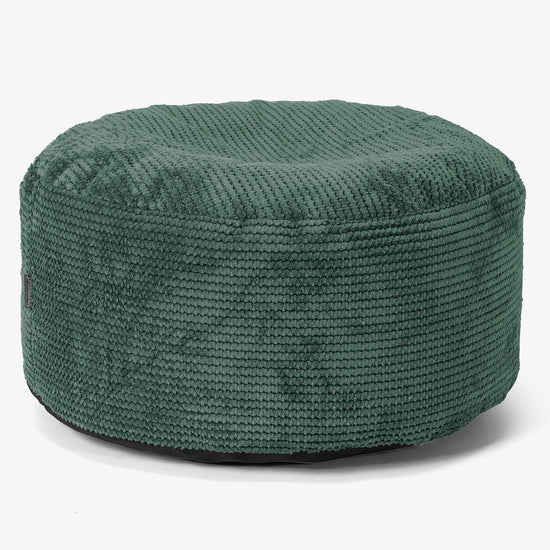 Poggiapiedi Rotondo Grande - Pompon Verde Muschio 01