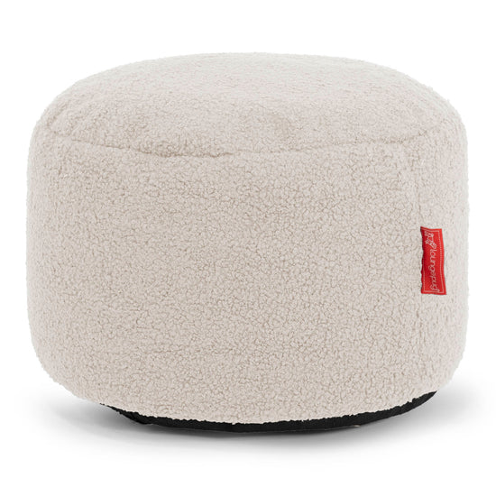 Poggiapiedi Rotondo Piccolo - Bouclé Avorio1