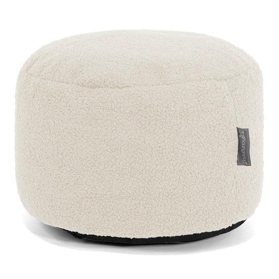 Poggiapiedi Rotondo Piccolo - Bouclé Avorio1