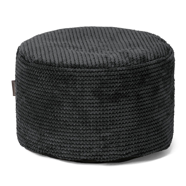 Poggiapiedi Rotondo Piccolo - Pompon Nero 01