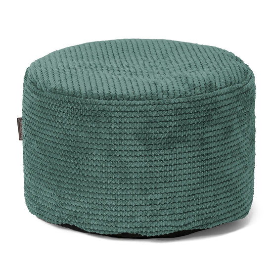 Poggiapiedi Rotondo Piccolo - Pompon Verde Muschio 01
