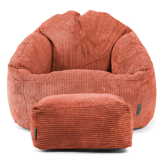 Poltrona a Sacco Bubble - Pompon Arancione Zucca 02