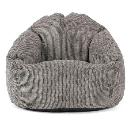 Poltrona a Sacco Bubble - Pompon Carbone Grigio 01