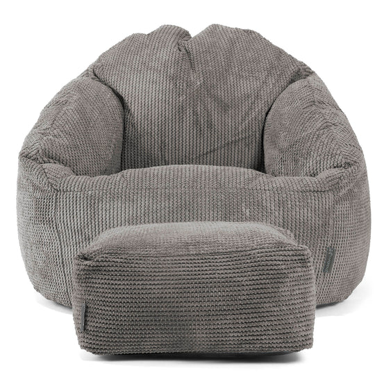Poltrona a Sacco Bubble - Pompon Carbone Grigio 02