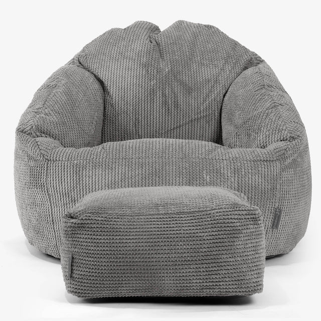 Poltrona a Sacco Bubble - Pompon Carbone Grigio 02