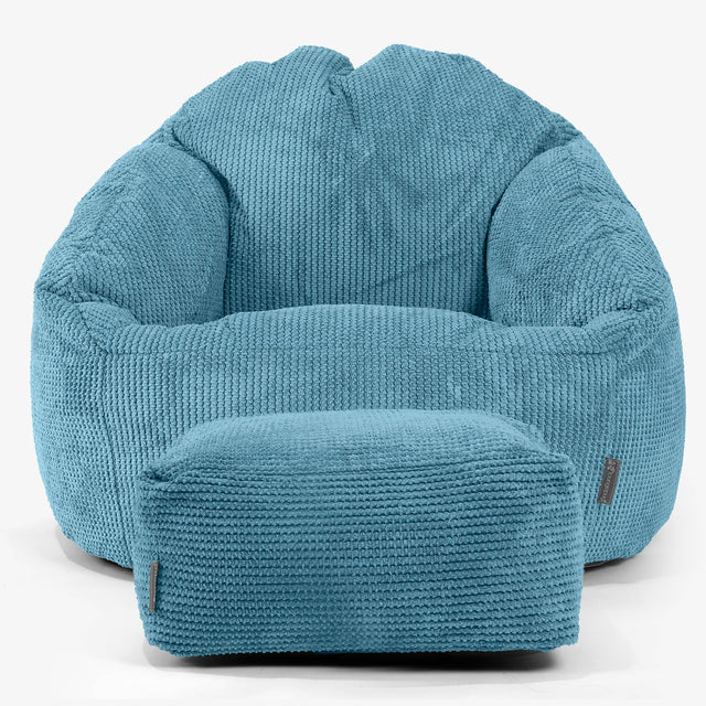 Poltrona a Sacco Bubble - Pompon Egeo Blu 02