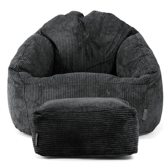 Poltrona a Sacco Bubble - Pompon Nero 02