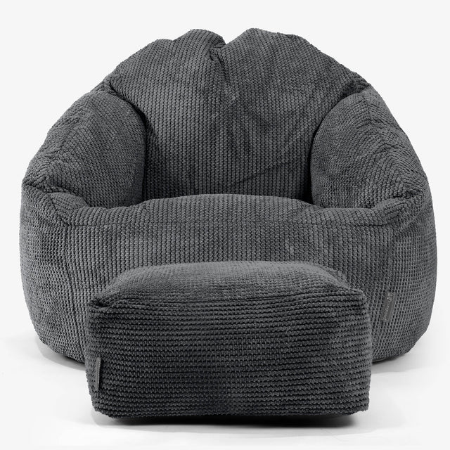 Poltrona a Sacco Bubble - Pompon Nero 02