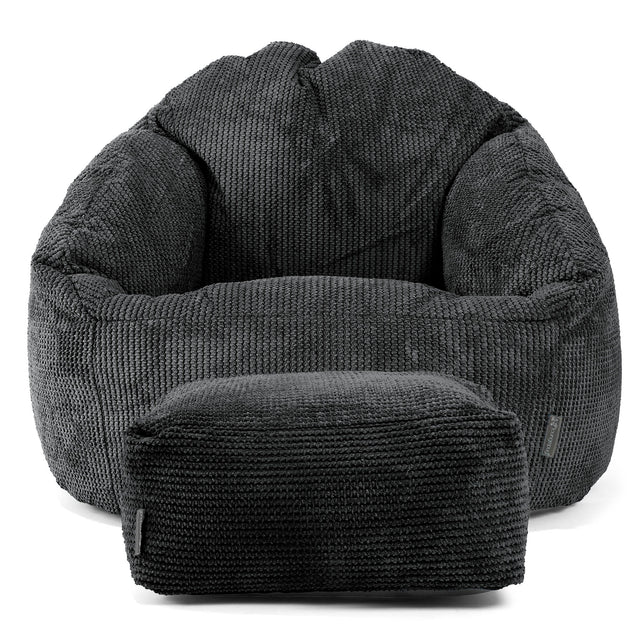 Poltrona a Sacco Bubble - Pompon Nero 02