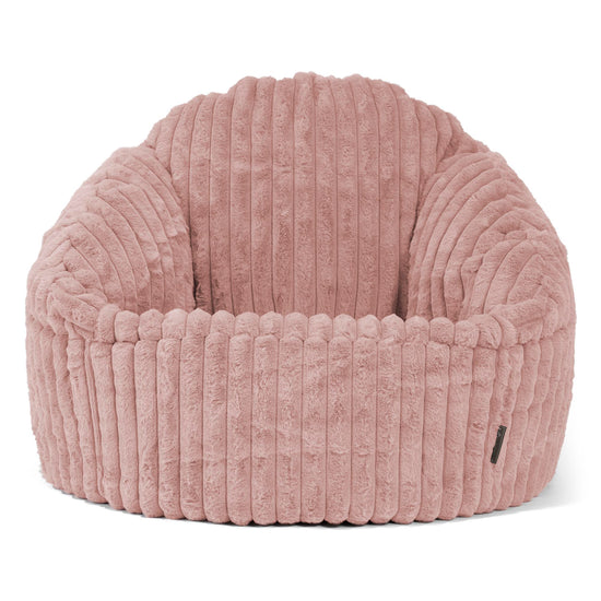 Poltrona a Sacco Bubble - Velluto Felpato Ultra Morbido Rosa Antico 01