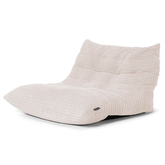 Poltrona Pouf da Pavimento Noah - Velluto a Coste Avorio 02