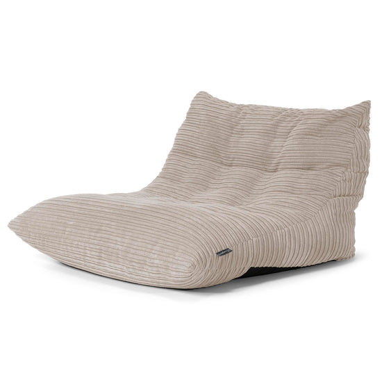 Poltrona Pouf da Pavimento Noah - Velluto a Coste Visone 02