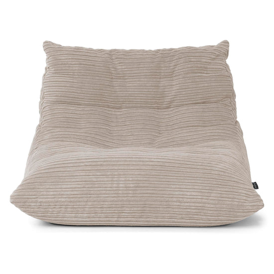 Poltrona Pouf da Pavimento Noah - Velluto a Coste Visone 01