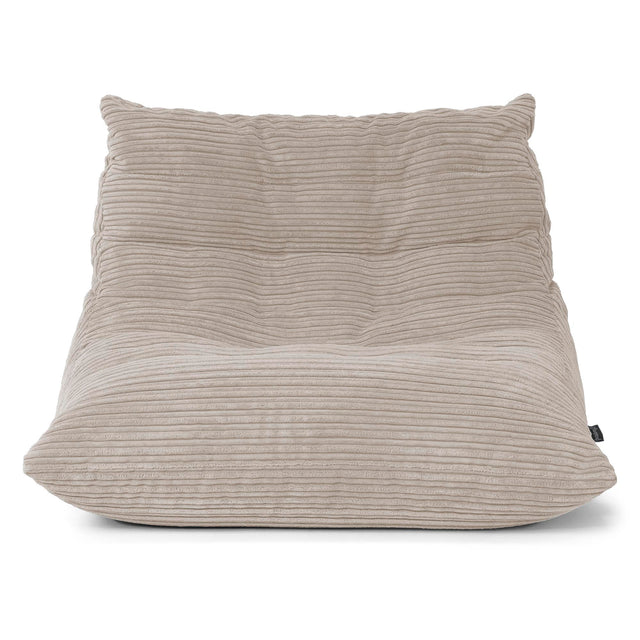 Poltrona Pouf da Pavimento Noah - Velluto a Coste Visone 01