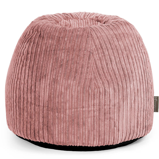 Pouf Sgabello per Toeletta - Velluto a Coste Pesca - 01