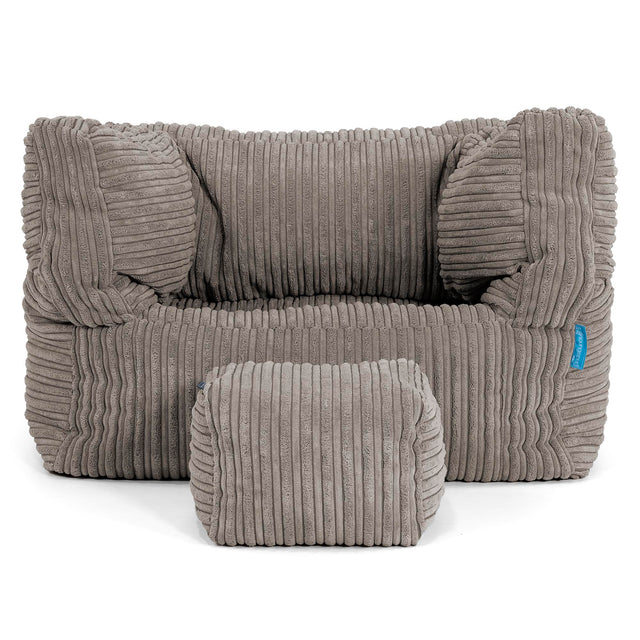 Poltrona Pouf Sacco Albert per Bambini 1 a 5 anni - Velluto a Coste Grafite 03