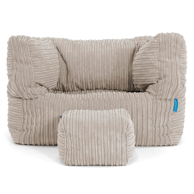 Poltrona Pouf Sacco Albert per Bambini 1 a 5 anni - Velluto a Coste Visone 03