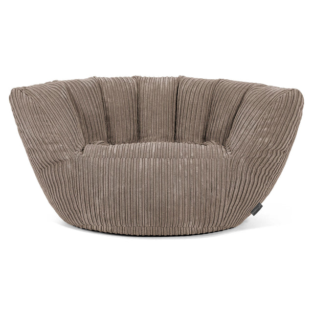 Poltrona Pouf Sacco Charles Vintish - Velluto a Coste Grigio Tortora 01