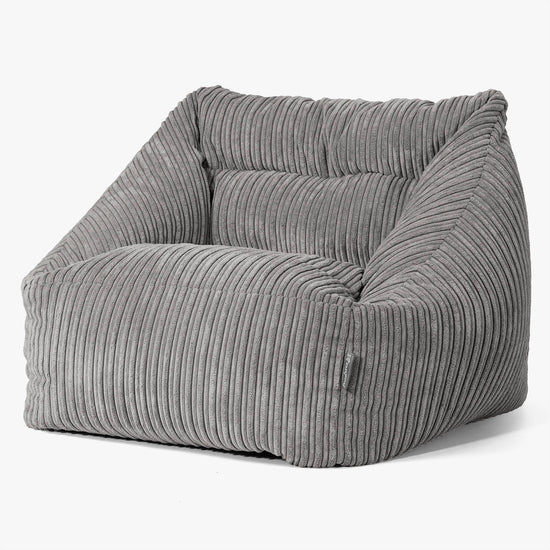 Poltrona Pouf Sacco Maya - Velluto a Coste Grafite 01