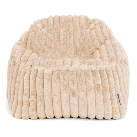 Poltrona Pouf Sacco Sloucher per Bambini 2 a 6 anni - Velluto Felpato Ultra Morbido Pesca2