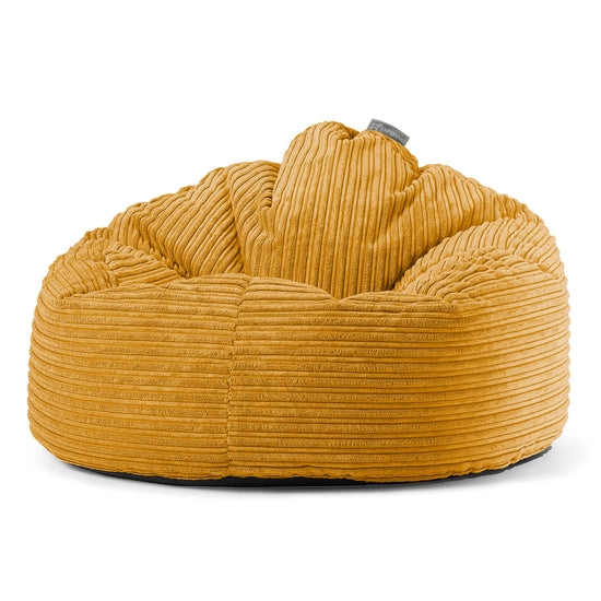 Poltrona Sacco 'Archi', Pouf - Velluto a Coste Miele Dorato 01