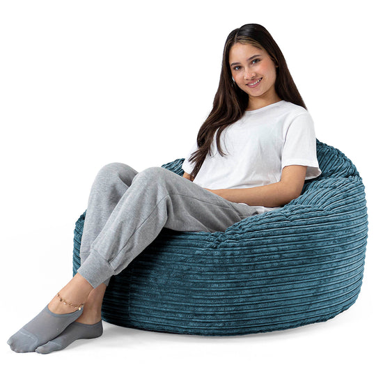 Poltrona Sacco 'Archi', Pouf - Velluto a Coste Navy 02