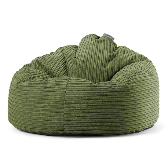 Poltrona Sacco 'Archi', Pouf - Velluto a Verde Foresta 01