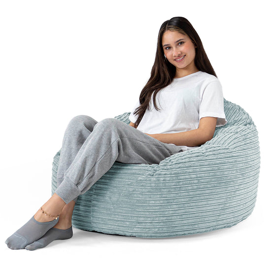 Poltrona Sacco 'Archi', Pouf - Velluto a Coste Verde Menta 02