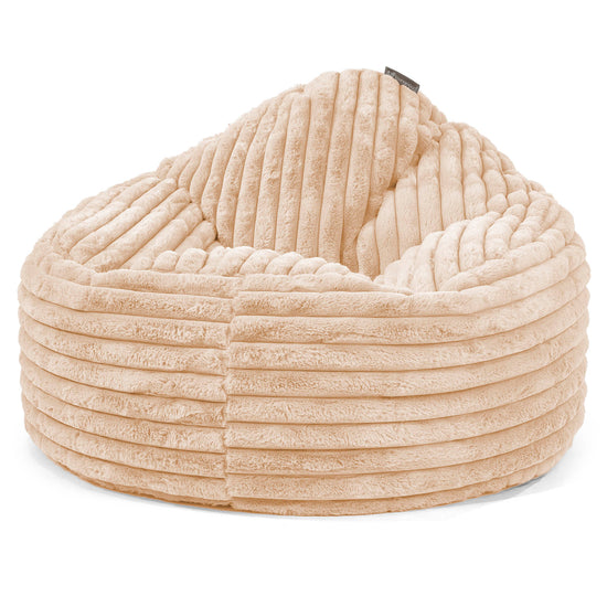 Poltrona Sacco 'Archi', Pouf - Velluto Felpato Ultra Morbido Pesca 01