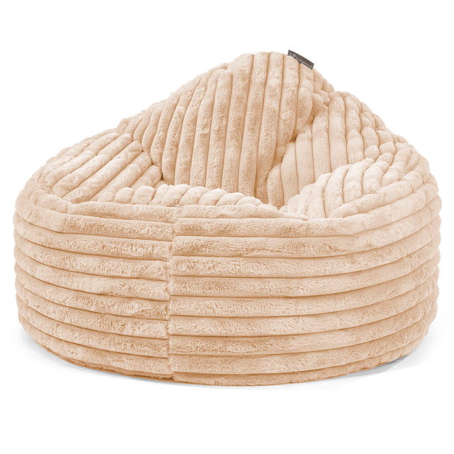 Poltrona Sacco 'Archi', Pouf - Velluto Felpato Ultra Morbido Pesca 01