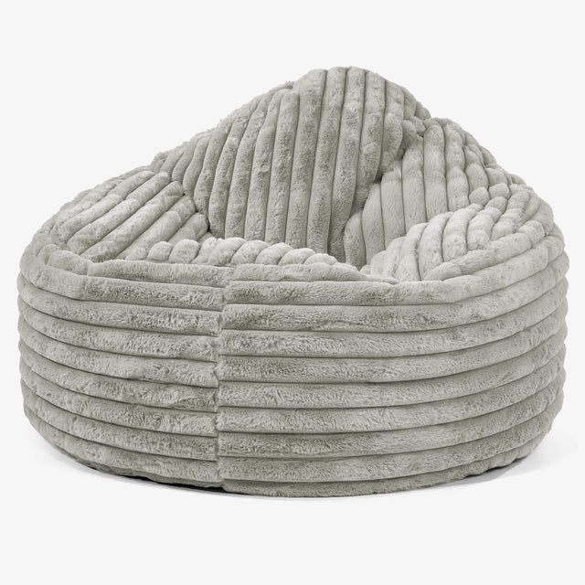 Poltrona Sacco 'Archi', Pouf - Velluto Felpato Ultra Morbido Verde Salvia 01