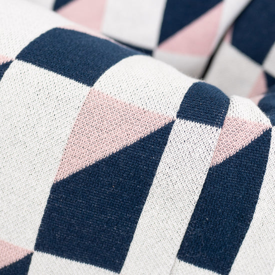 Poltrona Sacco 'Classico' - Lavorato a Maglia Geometrico Blu 04