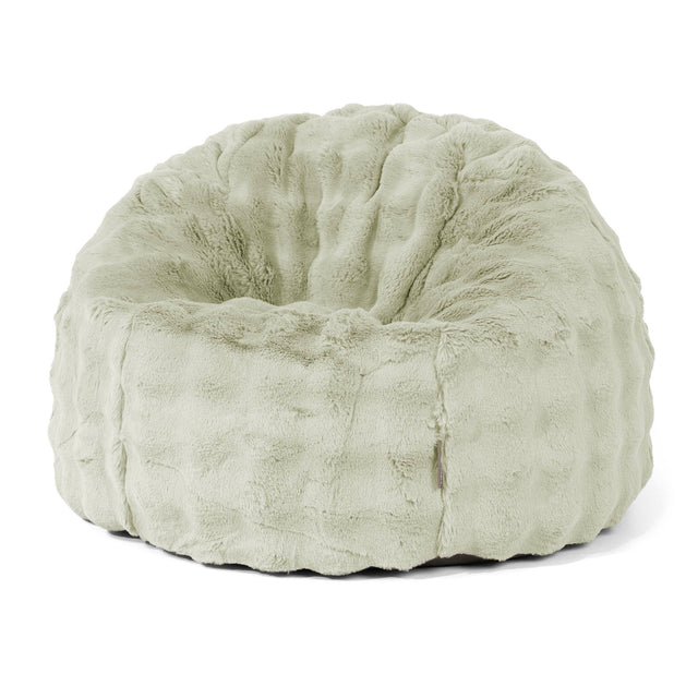 Poltrona Sacco 'Classico' - Pelliccia Sintetica a Bolle Verde Salvia 01