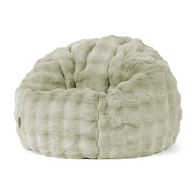Poltrona Sacco 'Classico' - Pelliccia Sintetica a Bolle Verde Salvia 01
