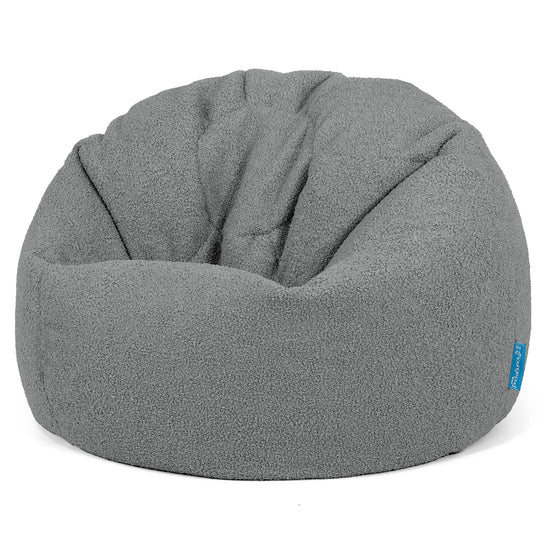 Poltrona Sacco 'Classico' per Bambini 1-5 anni - Bouclé Grigio 01