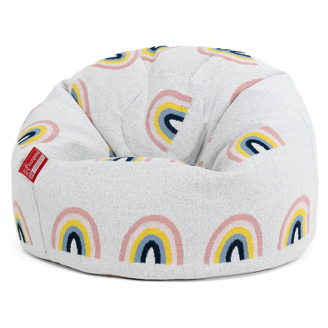 Poltrona Sacco 'Classico' per Bambini 1-5 anni - Lavorato a Maglia Arcobaleno 01